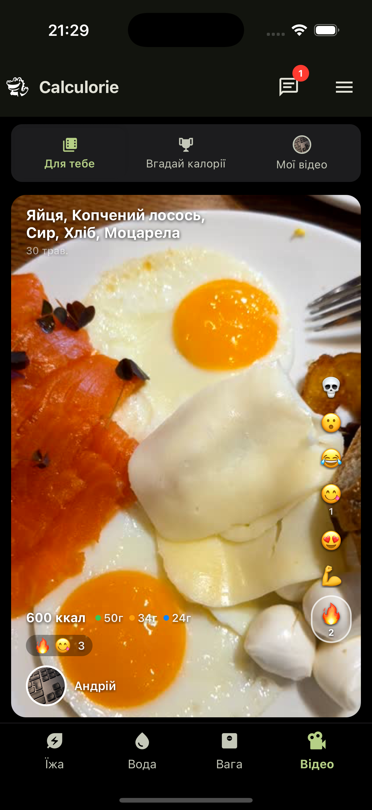 Calculorie real food analysis — eggs & salmon